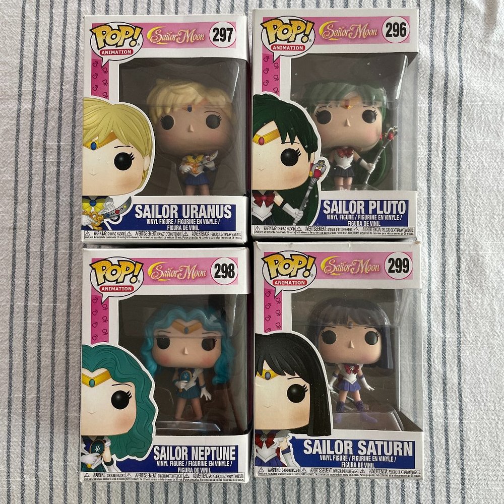 Funko POP! Sailor Moon Figures - SET OF 4 (Neptune, Uranus, Pluto, Saturn)